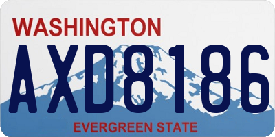 WA license plate AXD8186