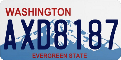 WA license plate AXD8187