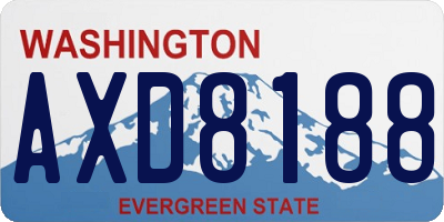 WA license plate AXD8188