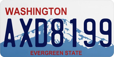 WA license plate AXD8199