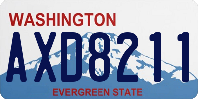WA license plate AXD8211