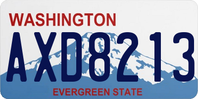 WA license plate AXD8213