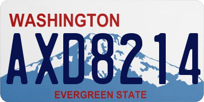 WA license plate AXD8214