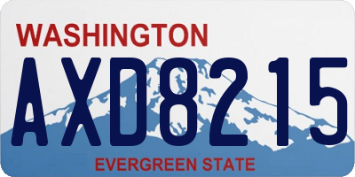 WA license plate AXD8215