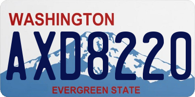 WA license plate AXD8220