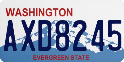 WA license plate AXD8245