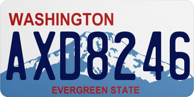 WA license plate AXD8246