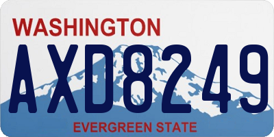 WA license plate AXD8249