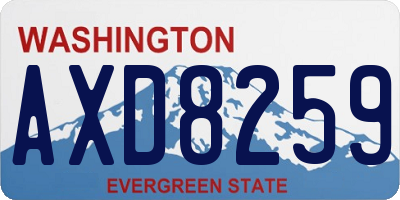 WA license plate AXD8259