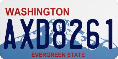 WA license plate AXD8261