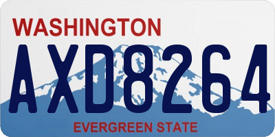 WA license plate AXD8264