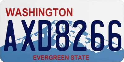 WA license plate AXD8266