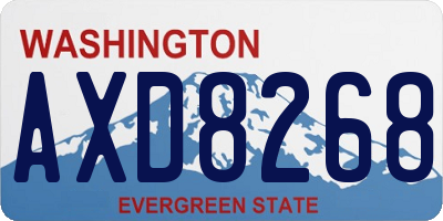 WA license plate AXD8268