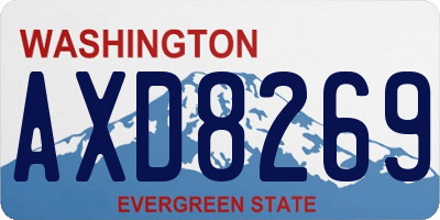 WA license plate AXD8269