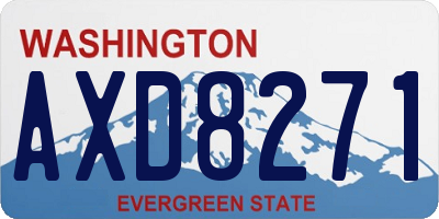 WA license plate AXD8271