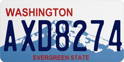 WA license plate AXD8274