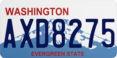 WA license plate AXD8275