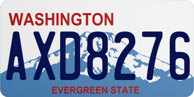 WA license plate AXD8276