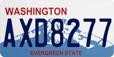 WA license plate AXD8277