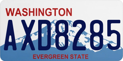WA license plate AXD8285