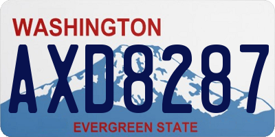 WA license plate AXD8287