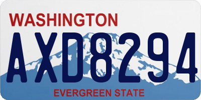 WA license plate AXD8294