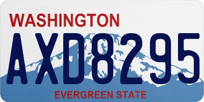WA license plate AXD8295