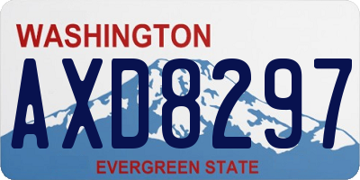WA license plate AXD8297