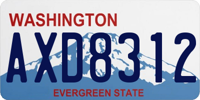WA license plate AXD8312