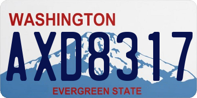 WA license plate AXD8317