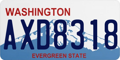 WA license plate AXD8318