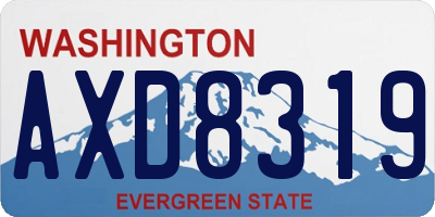 WA license plate AXD8319