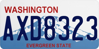 WA license plate AXD8323