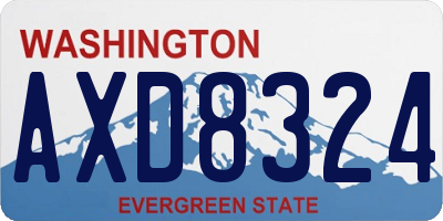 WA license plate AXD8324