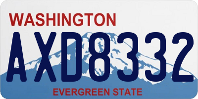 WA license plate AXD8332