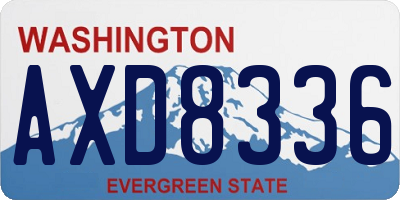 WA license plate AXD8336