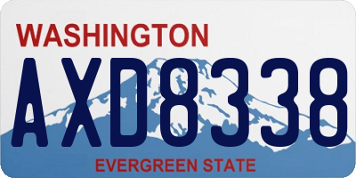 WA license plate AXD8338