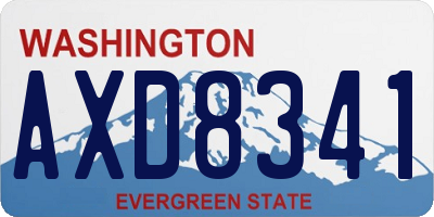 WA license plate AXD8341