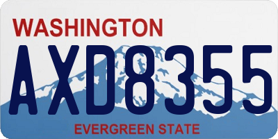 WA license plate AXD8355