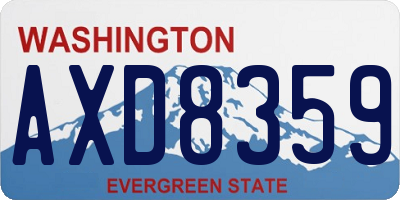 WA license plate AXD8359