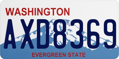 WA license plate AXD8369