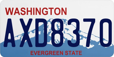 WA license plate AXD8370
