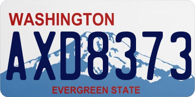 WA license plate AXD8373