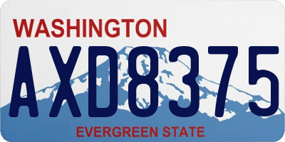 WA license plate AXD8375