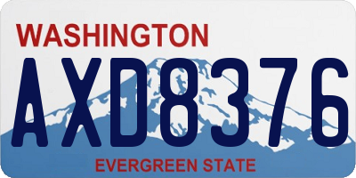 WA license plate AXD8376