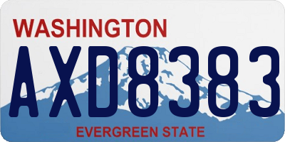 WA license plate AXD8383