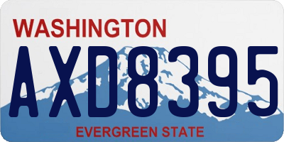 WA license plate AXD8395