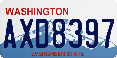 WA license plate AXD8397