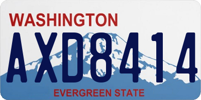 WA license plate AXD8414