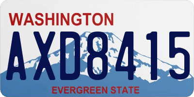 WA license plate AXD8415